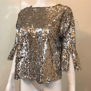 New Bold Elements Sequin Bell Sleeves top